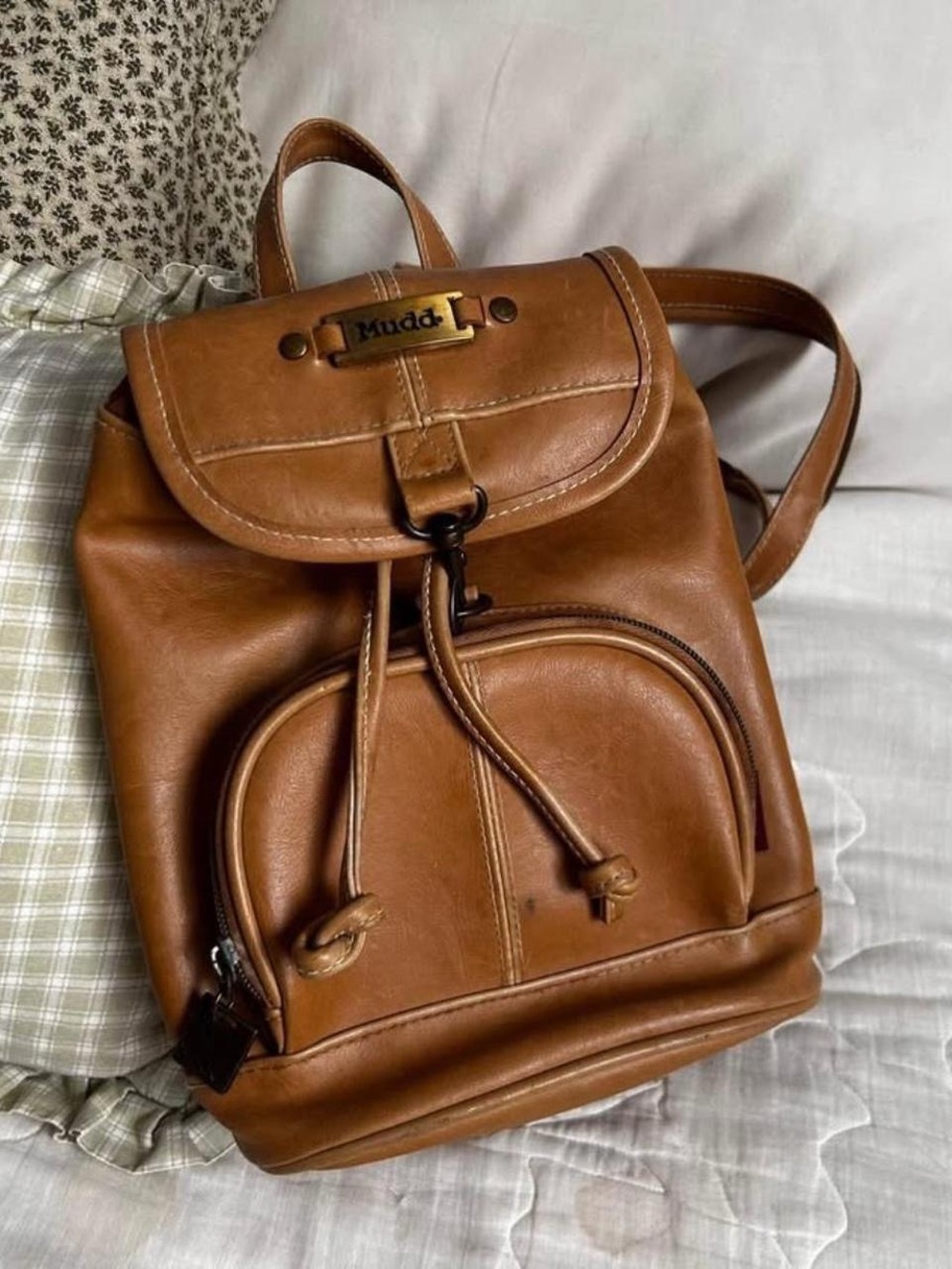 Mini Mudd City Backpack in Caramel/Tan Leather